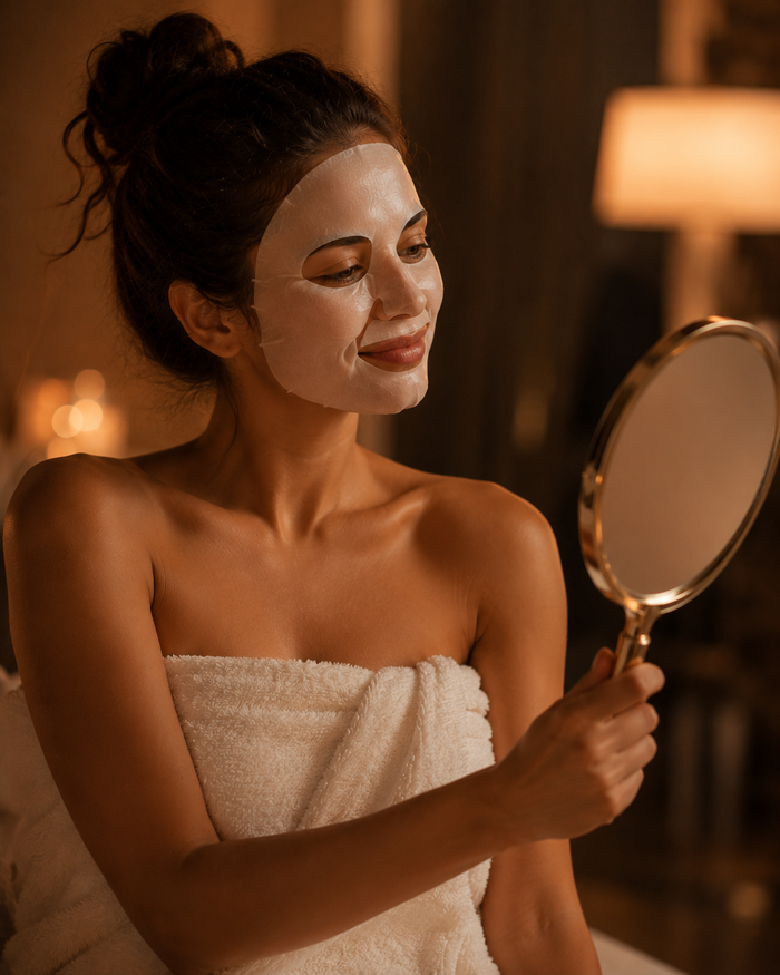 Nano Beauty Pro: Mască de față cu Nanofibre cu efect de calmare a tenului