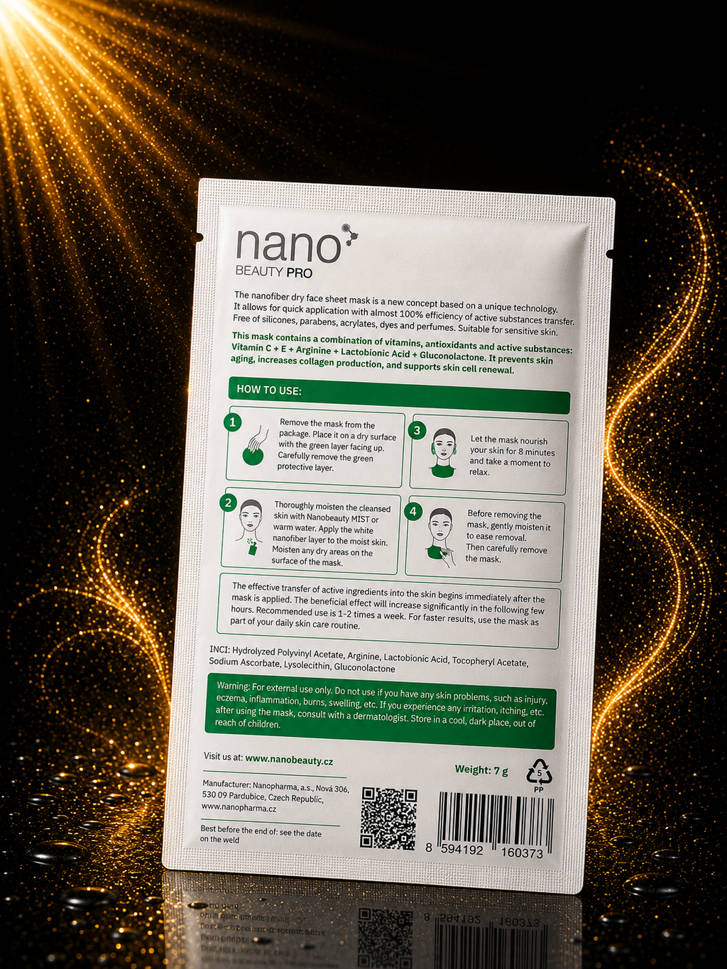 Nano Beauty Pro: Mască cu Nanofibre cu efect Anti-Aging pentru decolteu