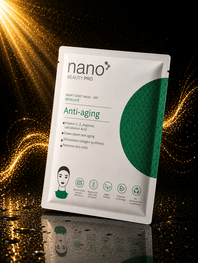 Nano Beauty Pro: Mască cu Nanofibre cu efect Anti-Aging pentru decolteu