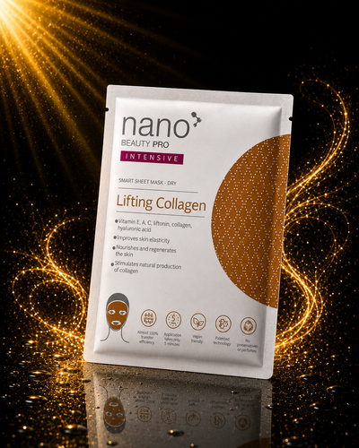 Nano Beauty Pro: Mască de față cu nanofibre și colagen cu efect intensiv de lifting