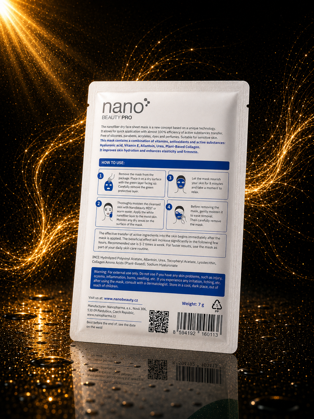 Nano Beauty Pro: Mască de față cu Nanofibre pentru hidratarea tenului